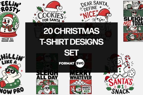 20 Christmas SVG Design Bundle