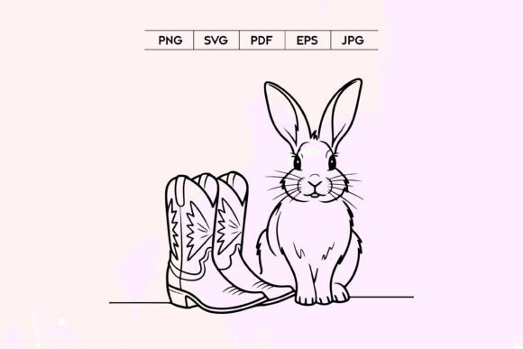 Bunny and Cowboy Boots SVG Graphics