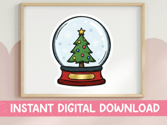 Christmas Snow Globe SVG: Graphics for T-Shirt Designs