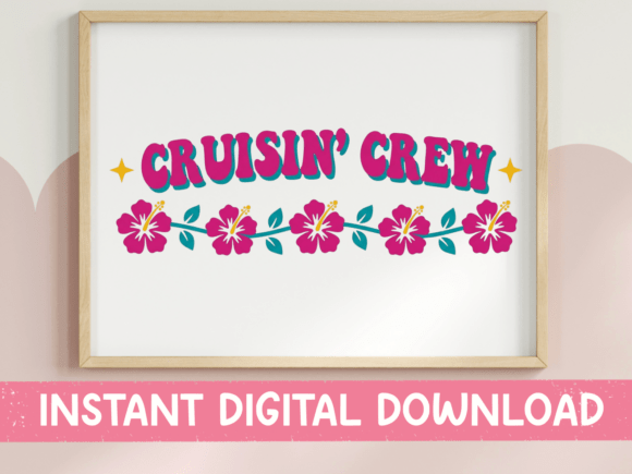 Cruisin Crew Hibiscus Tropical SVG: Graphics for T-Shirt Designs