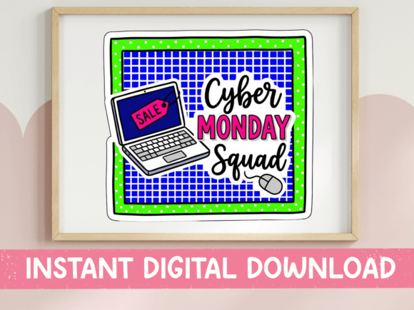Cyber Monday Squad Laptop SVG Graphics