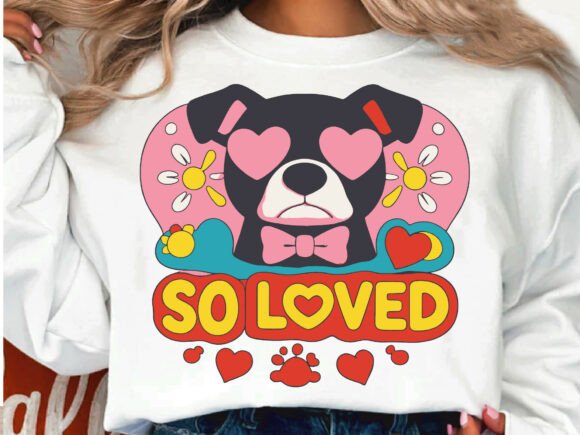 Dog Illustration so Loved PNG,SVG,JPG
