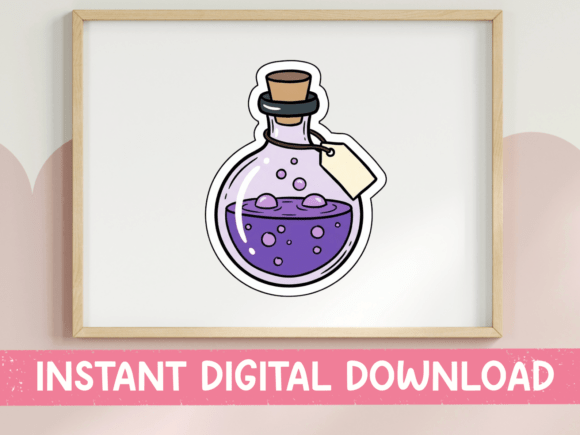 Graphic Design Asset: Magic Potion Bottle SVG