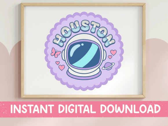 Houston Pastel Helmet Badge SVG Graphics