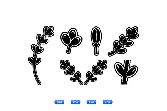Lavender Buds SVG Clipart: Graphics for Elegant Branding