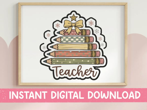Teacher Christmas Tree SVG: Graphics for T-Shirt Designs
