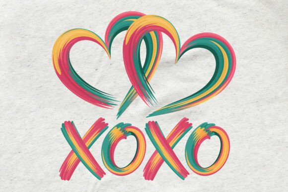 XOXO Love Heart Valentine s Day Graphics